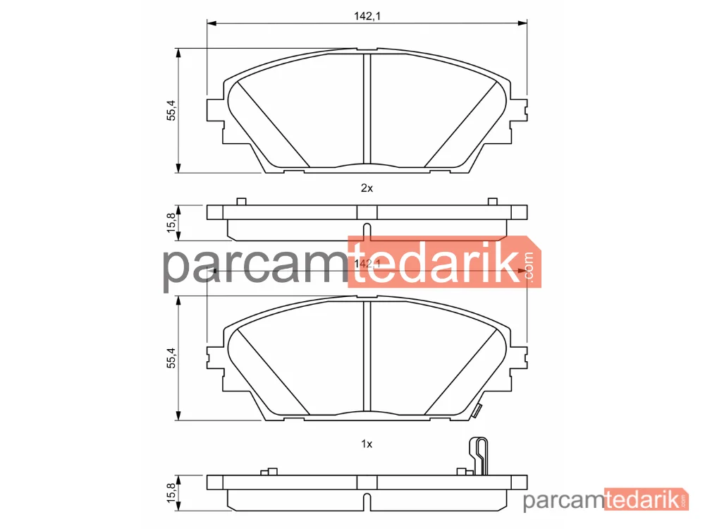 BOSCH 0986494804 | Fren Balatası (Ön) — Mazda CX-30, Mazda CX-3, Mazda 3