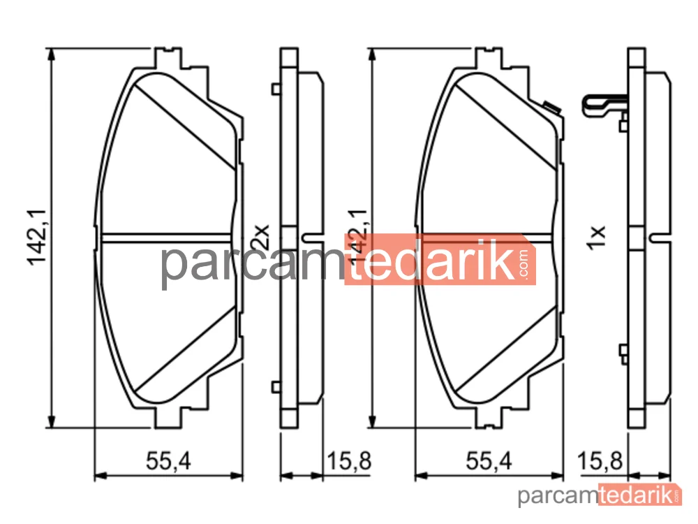 BOSCH 0986494804 | Fren Balatası (Ön) — Mazda CX-30, Mazda CX-3, Mazda 3