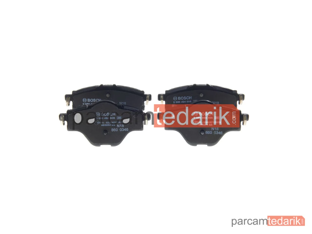 BOSCH 0986494805 | Fren Balatası (Arka) — Peugeot 308 II, Peugeot 308 SW II, Peugeot 5008 II