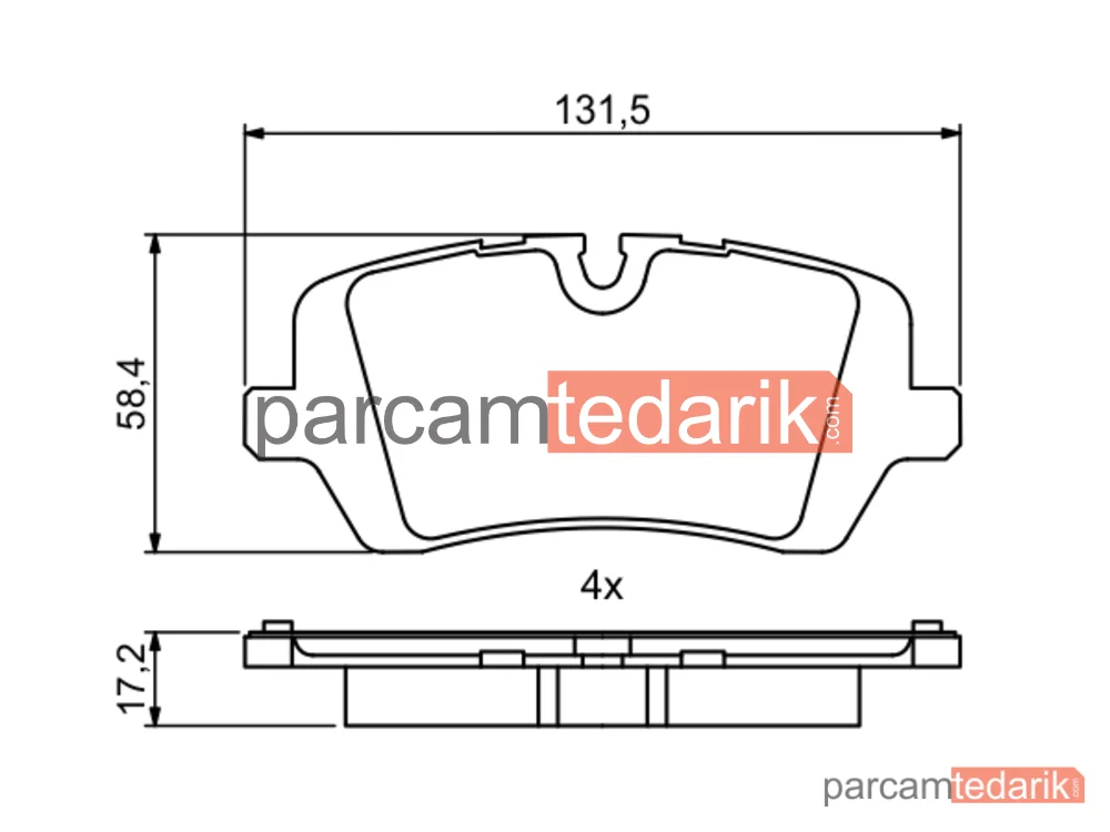BOSCH 0986494810 | Fren Balatası (Arka) — Land Rover Range Rover Sport II, Land Rover Range Rover IV