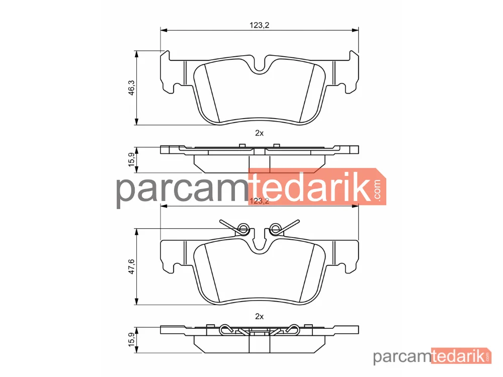BOSCH 0986494812 | Fren Balatası (Arka) — BMW X2, BMW X1, BMW 2 Active Tourer