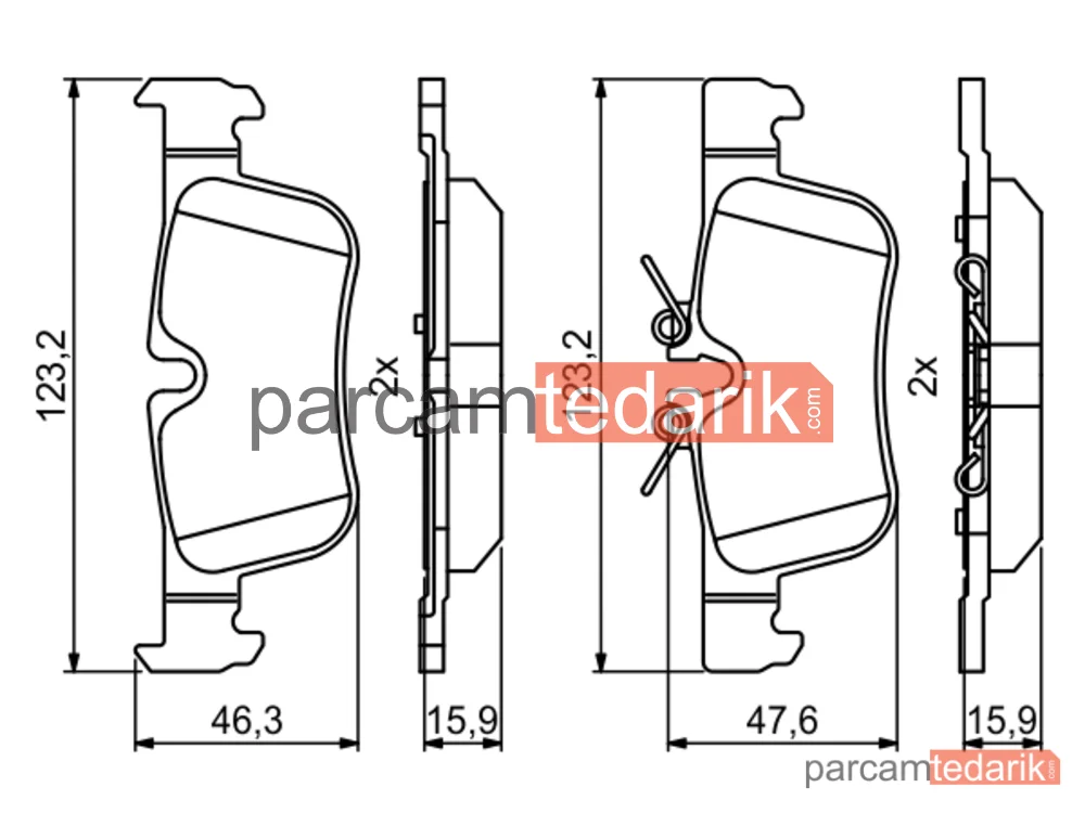 BOSCH 0986494812 | Fren Balatası (Arka) — BMW X2, BMW X1, BMW 2 Active Tourer