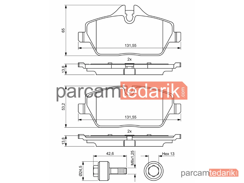 BOSCH 0986494813 | Fren Balatası (Ön) — BMW i3