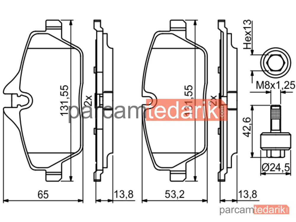 BOSCH 0986494813 | Fren Balatası (Ön) — BMW i3