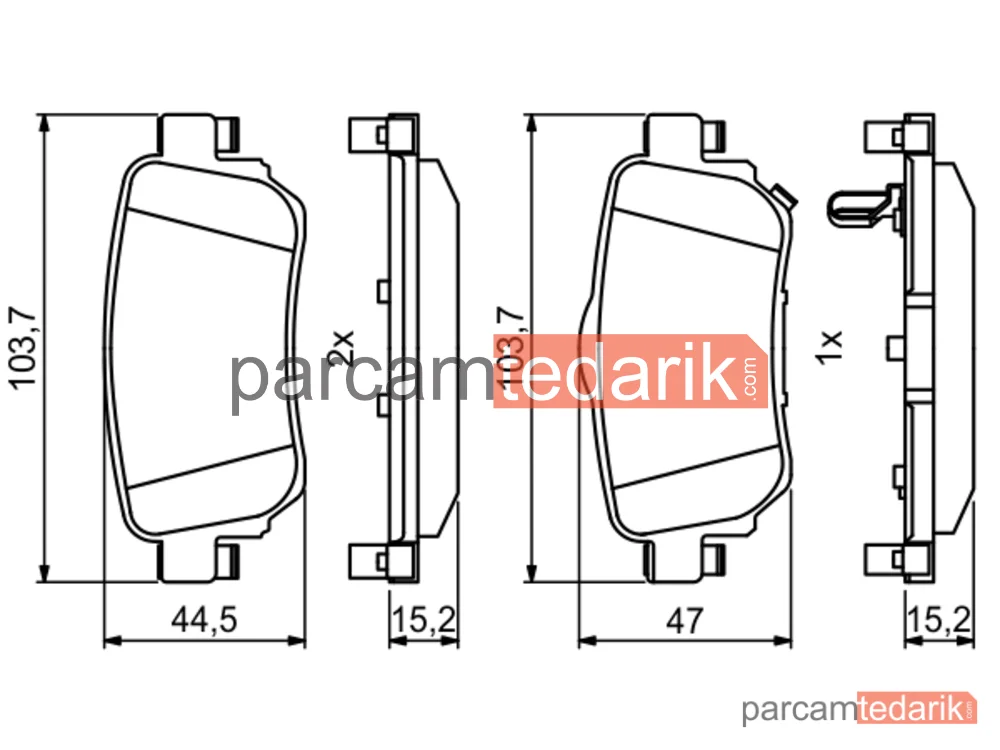 BOSCH 0986494816 | Fren Balatası (Arka) — Nissan X-Trail III, Renault Kadjar, Nissan Qashqai II