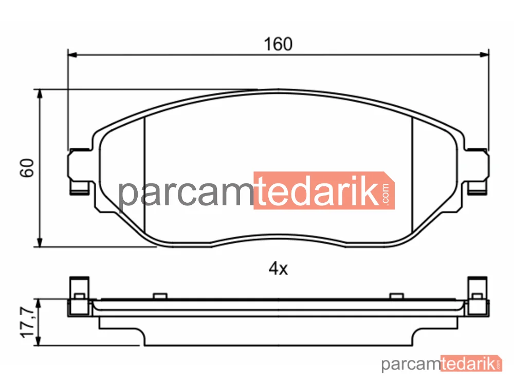 BOSCH 0986494817 | Fren Balatası — Renault Trafic III, Fiat Talento