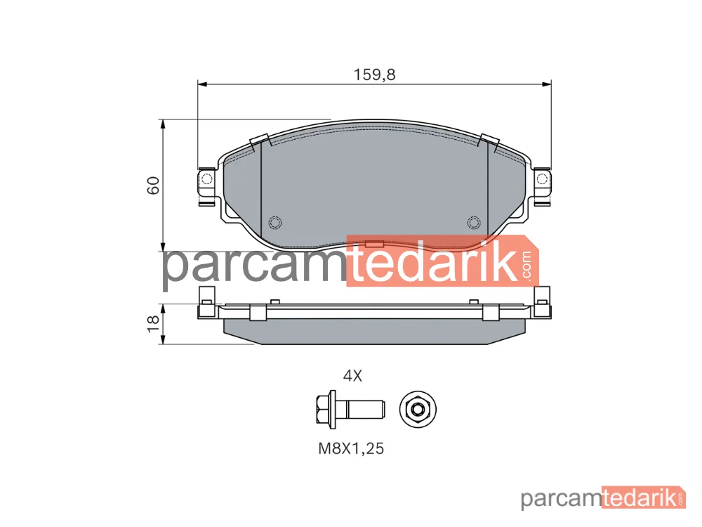 BOSCH 0986494817 | Fren Balatası — Renault Trafic III, Fiat Talento