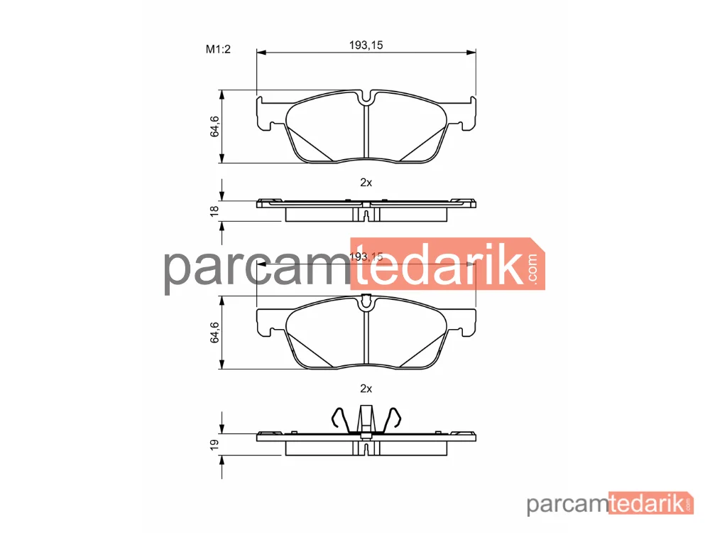 BOSCH 0986494818 | Fren Balatası (Ön) — Land Rover Range Rover Evoque, Land Rover Discovery Sport