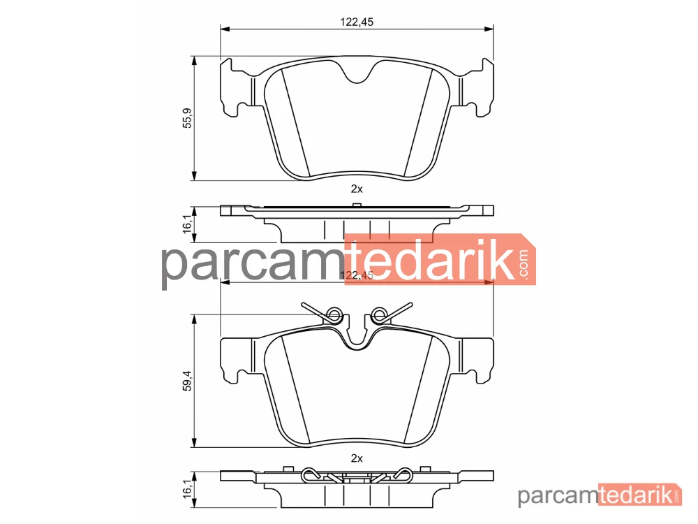 BOSCH 0986494819 | Fren Balatası (Arka) — Volvo S90 II, Volvo V90 II, Volvo XC60 II