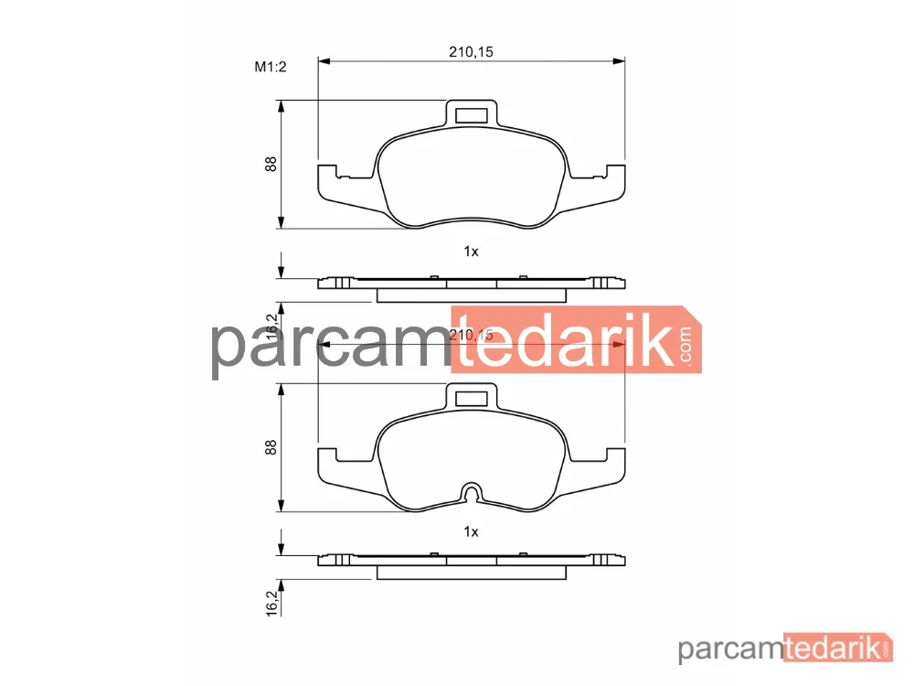 BOSCH 0986494820 | Fren Balatası (Ön) — Audi TT, Audi TT Roadster