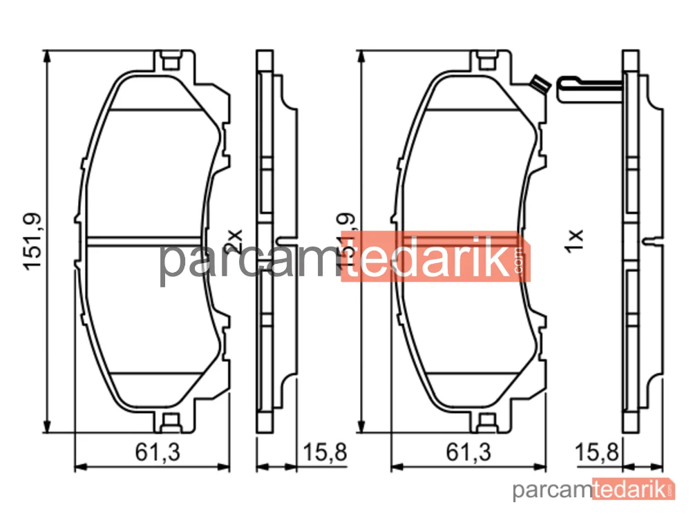 BOSCH 0986494821 | Fren Balatası — Nissan X-Trail III, Infiniti Q50, Renault Koleos II