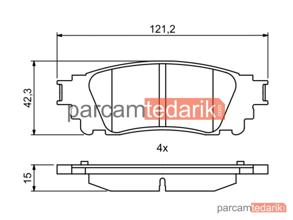 BOSCH 0986494822 | Fren Balatası (Arka) — Lexus NX