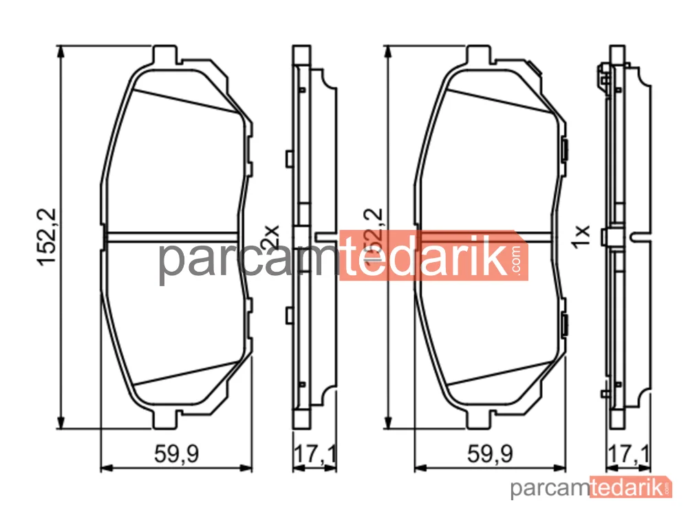BOSCH 0986494827 | Fren Balatası (Ön) — Hyundai Santa FE IV, Kia Sorento III, Hyundai Santa FÉ III
