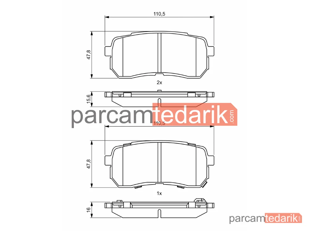 BOSCH 0986494828 | Fren Balatası (Arka) — Kia Sorento III