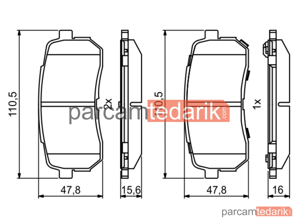 BOSCH 0986494828 | Fren Balatası (Arka) — Kia Sorento III