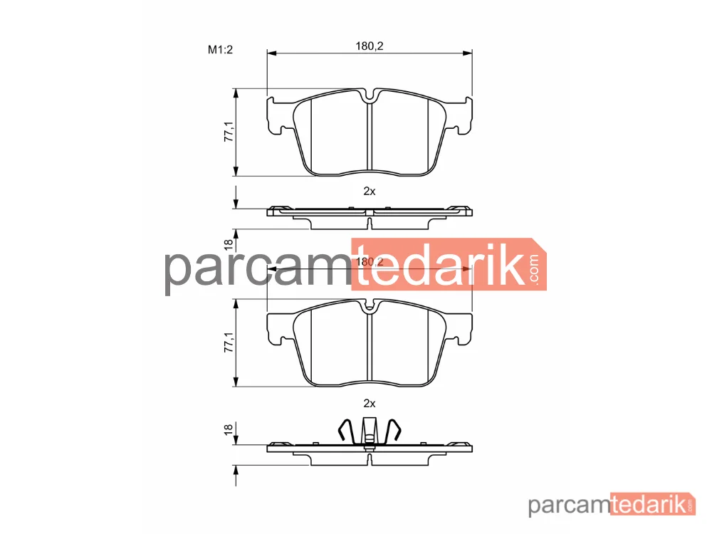BOSCH 0986494829 | Fren Balatası (Ön) — Jaguar XF Sportbrake, Land Rover Range Rover Velar, Jaguar XE