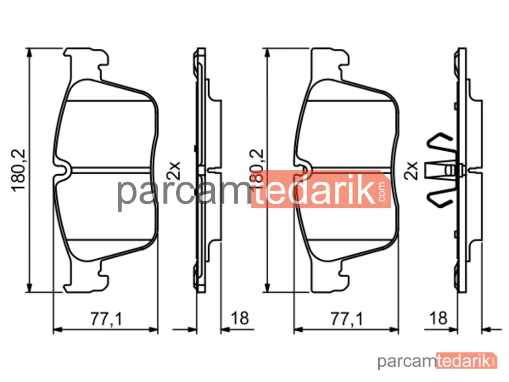BOSCH 0986494829 | Fren Balatası (Ön) — Jaguar XF Sportbrake, Land Rover Range Rover Velar, Jaguar XE