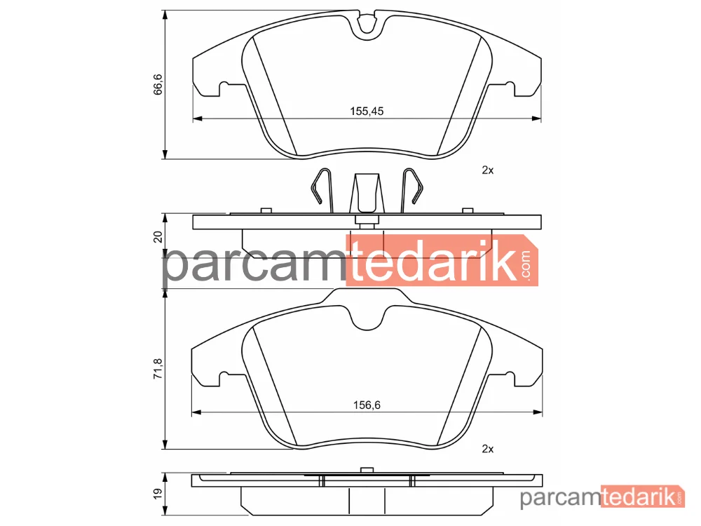 BOSCH 0986494830 | Fren Balatası (Ön) — Jaguar XE