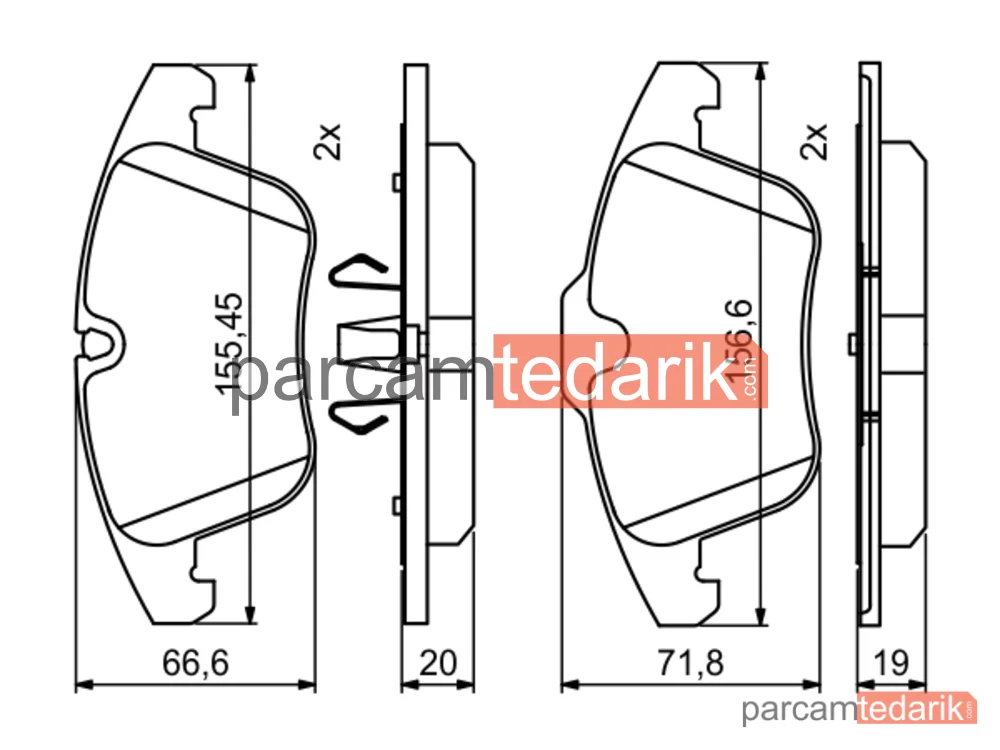 BOSCH 0986494830 | Fren Balatası (Ön) — Jaguar XE