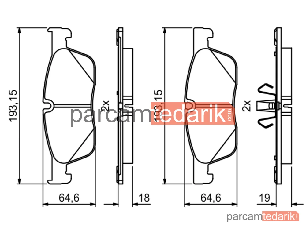 BOSCH 0986494831 | Fren Balatası (Ön) — Land Rover Range Rover Velar, Jaguar XE, Jaguar XF Sportbrake