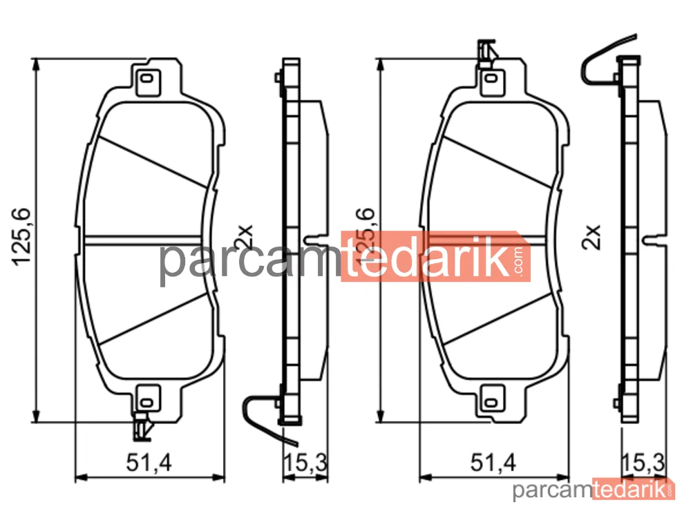 BOSCH 0986494832 | Fren Balatası (Ön) — Mazda 2