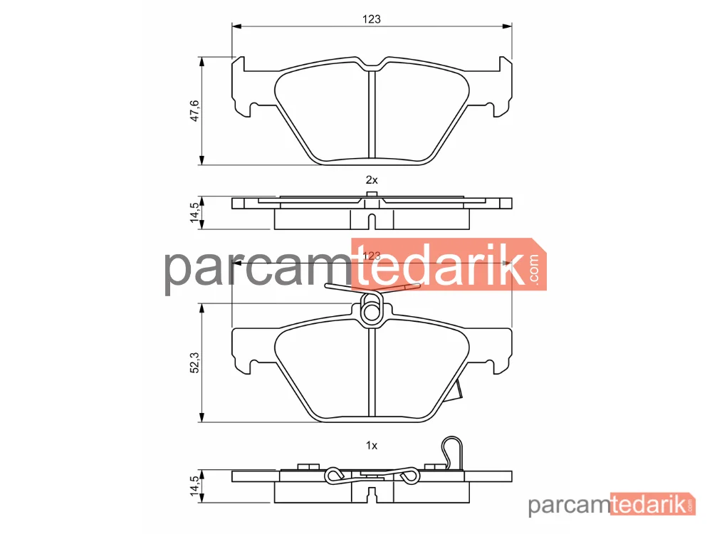 BOSCH 0986494836 | Fren Balatası (Arka) — Subaru Forester, Subaru XV, Subaru Levorg