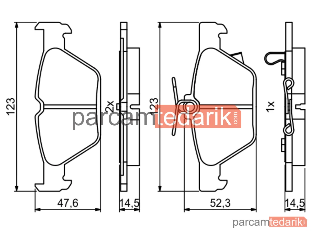 BOSCH 0986494836 | Fren Balatası (Arka) — Subaru Forester, Subaru XV, Subaru Levorg