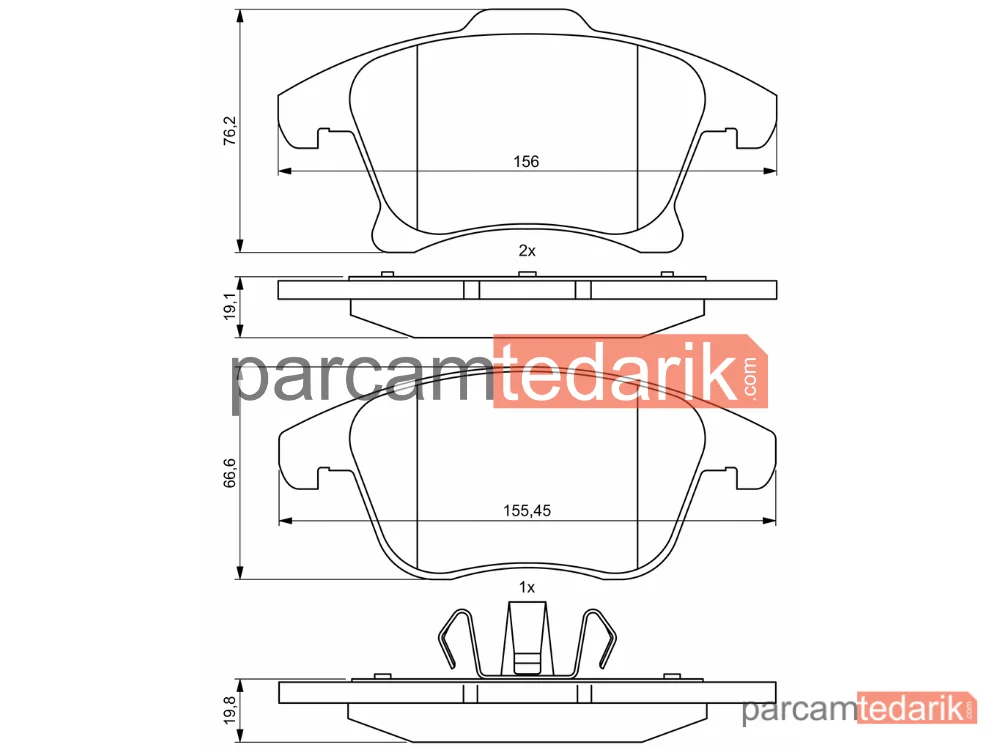 BOSCH 0986494837 | Fren Balatası (Ön) — Ford Mondeo V, Ford Galaxy III, Ford S-Max