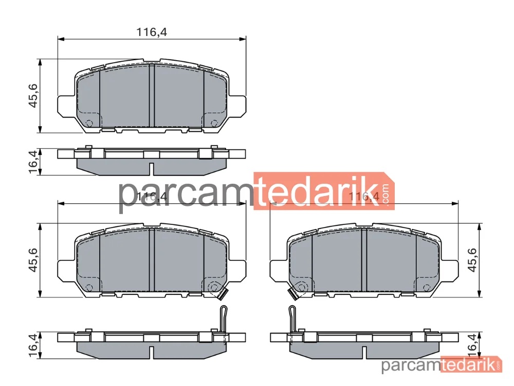 BOSCH 0986494838 | Fren Balatası (Arka) — Honda Hr-V, Honda Accord IX