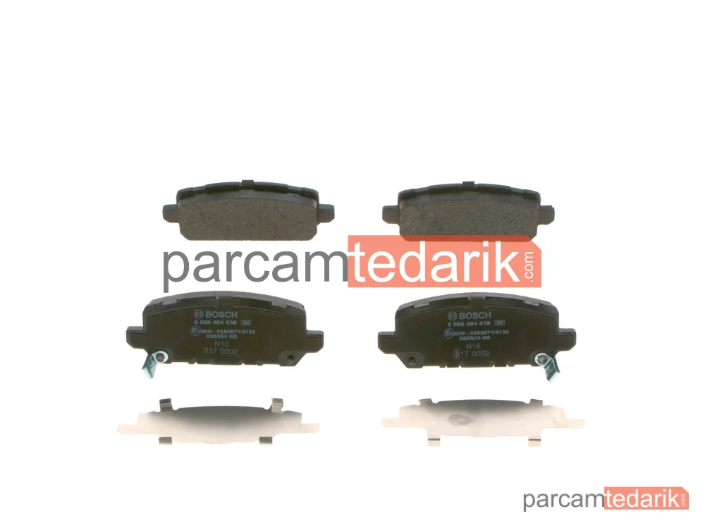 0986494838 | Fren Balatası (Arka) — Honda Hr-V, Honda Accord IX