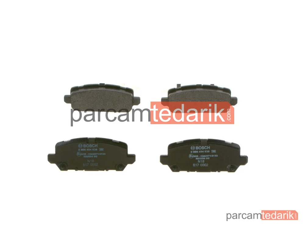 BOSCH 0986494838 | Fren Balatası (Arka) — Honda Hr-V, Honda Accord IX