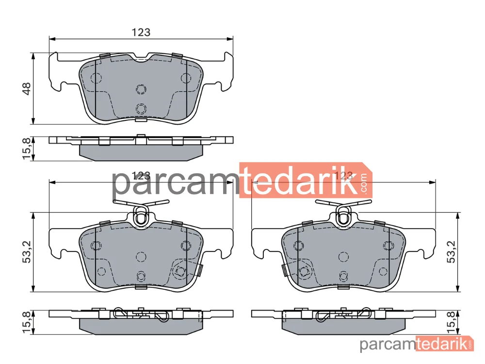 BOSCH 0986494839 | Fren Balatası (Arka) — Ford Focus IV, Ford Kuga II, Ford Galaxy III
