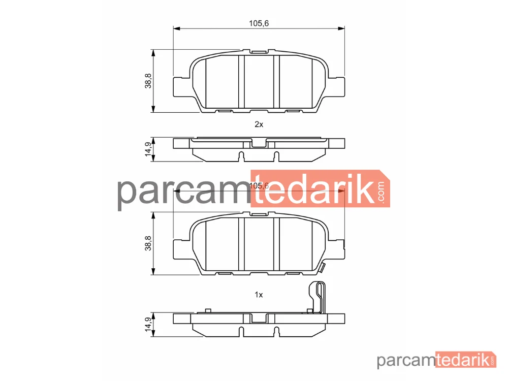 BOSCH 0986494857 | Fren Balatası (Arka) — Nissan Juke, Infiniti Q50, Renault Koleos II