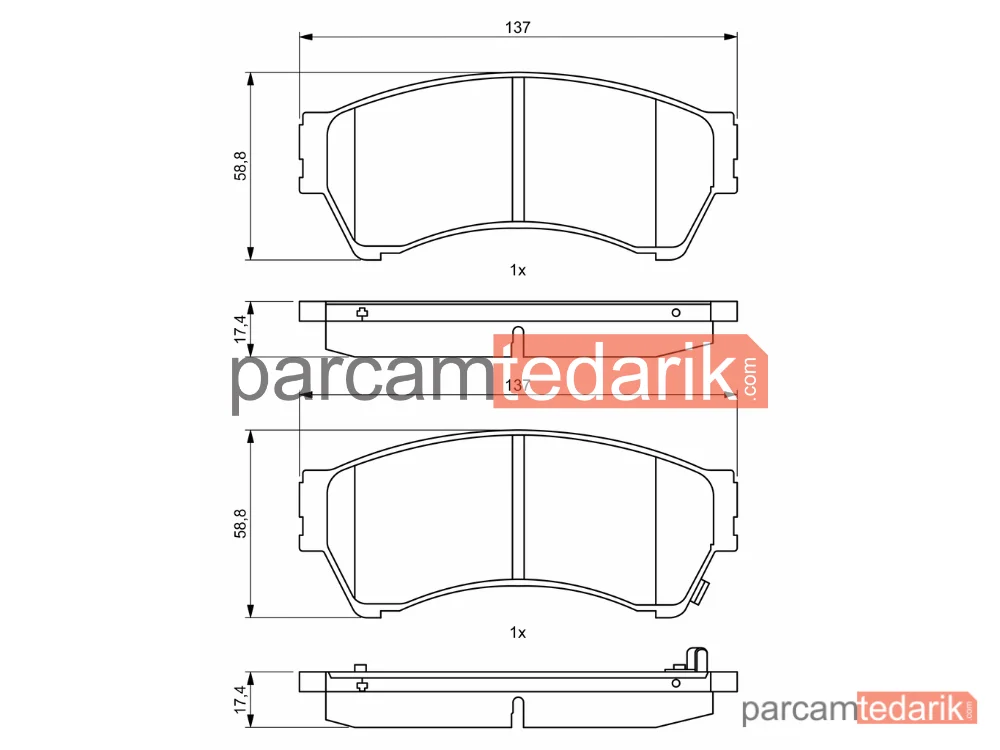 BOSCH 0986494860 | Fren Balatası (Ön) — Mazda 6
