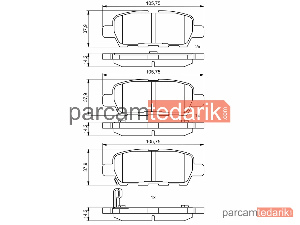 BOSCH 0986494861 | Fren Balatası (Arka) — Suzuki Grand Vitara II, Infiniti EX, Infiniti FX