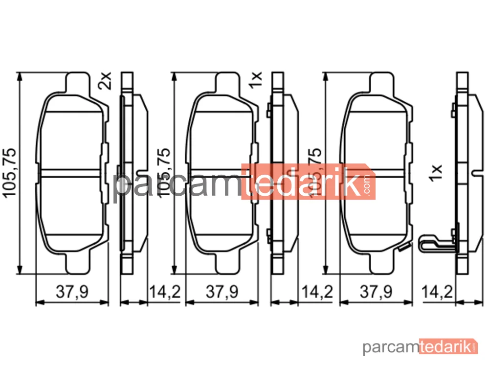 BOSCH 0986494861 | Fren Balatası (Arka) — Suzuki Grand Vitara II, Infiniti EX, Infiniti FX