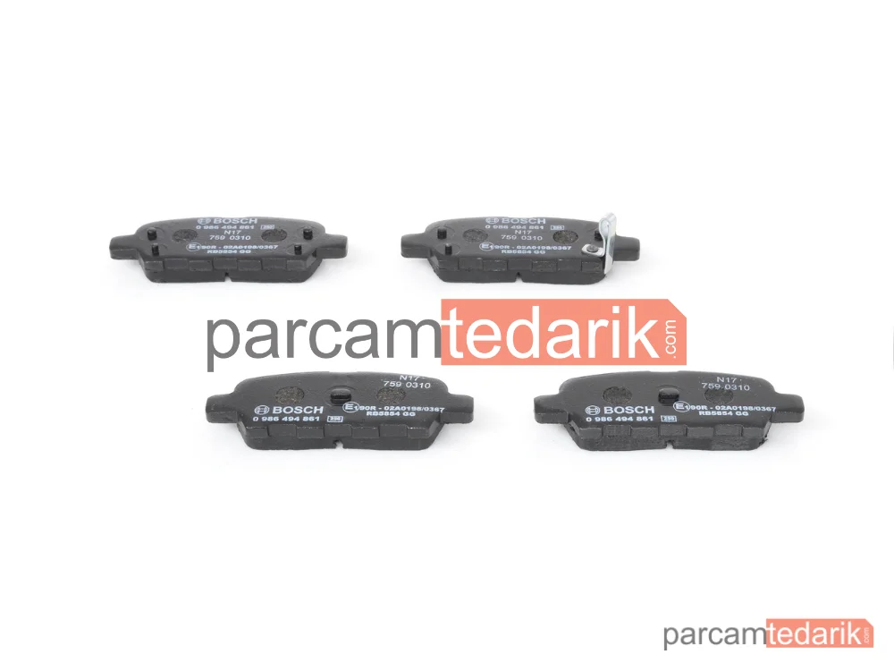 BOSCH 0986494861 | Fren Balatası (Arka) — Suzuki Grand Vitara II, Infiniti EX, Infiniti FX