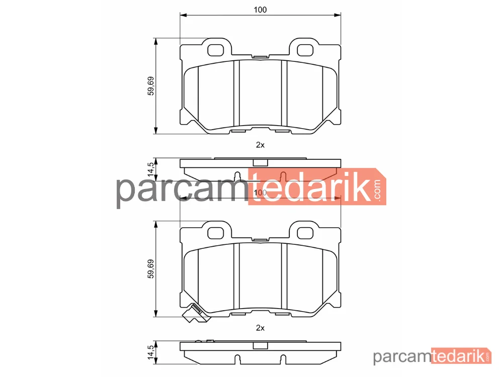 BOSCH 0986494863 | Fren Balatası (Arka) — Infiniti Q50, Infiniti Q70, Infiniti QX70