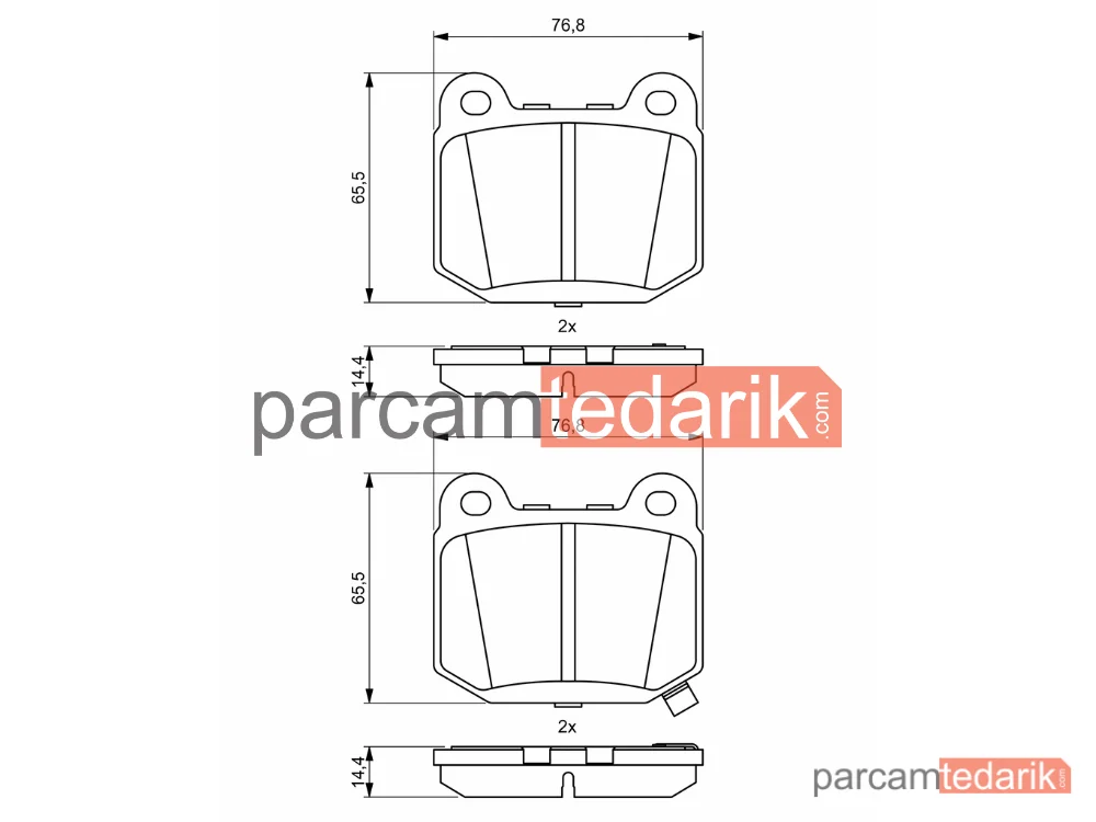 BOSCH 0986494865 | Fren Balatası (Arka) — Mitsubishi Lancer VII, Nissan 350Z Coupe, Nissan 350Z Roadster