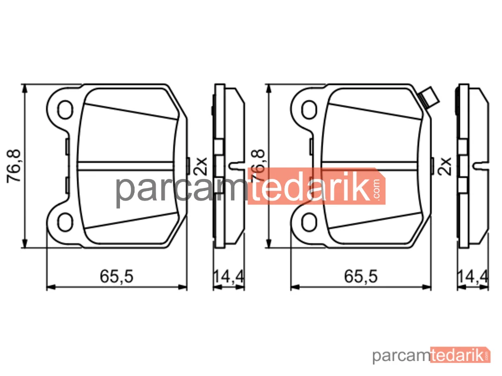 BOSCH 0986494865 | Fren Balatası (Arka) — Mitsubishi Lancer VII, Nissan 350Z Coupe, Nissan 350Z Roadster