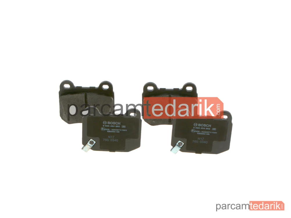 BOSCH 0986494865 | Fren Balatası (Arka) — Mitsubishi Lancer VII, Nissan 350Z Coupe, Nissan 350Z Roadster
