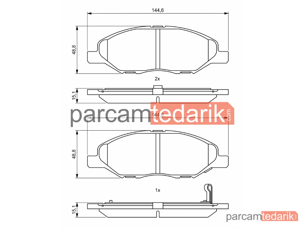 BOSCH 0986494867 | Fren Balatası (Ön) — Nissan Tiida