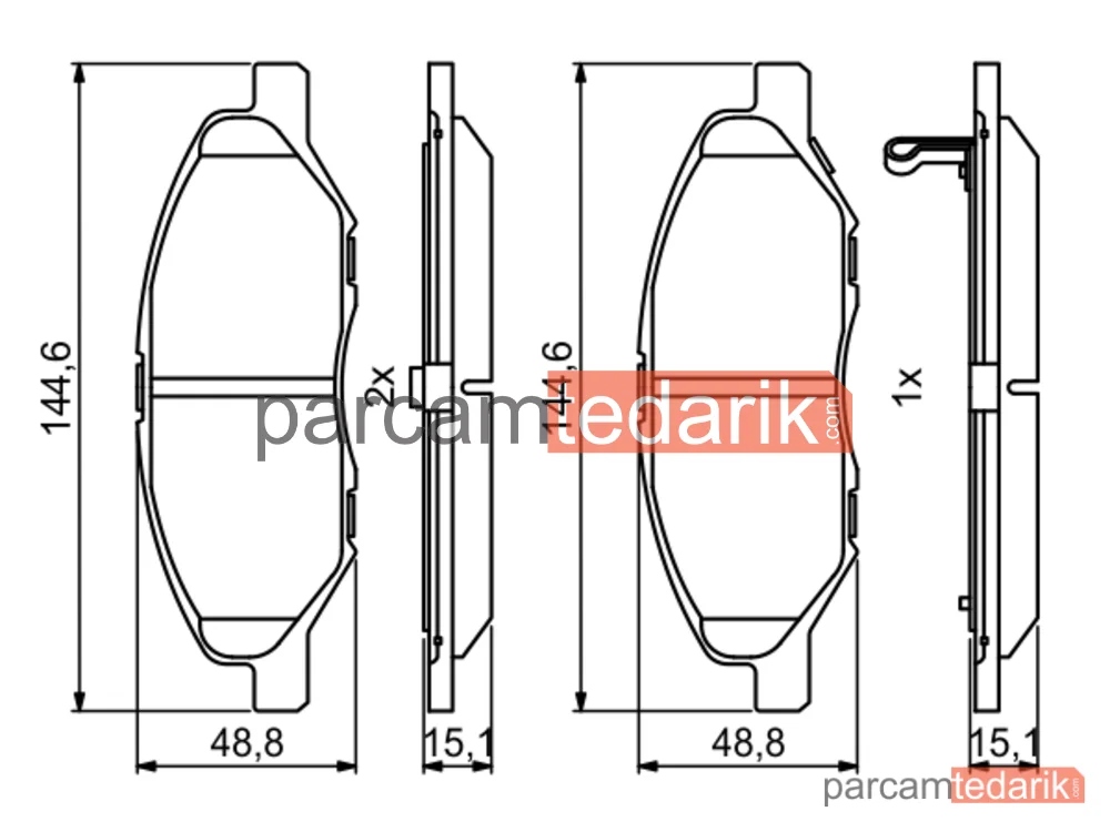 BOSCH 0986494867 | Fren Balatası (Ön) — Nissan Tiida
