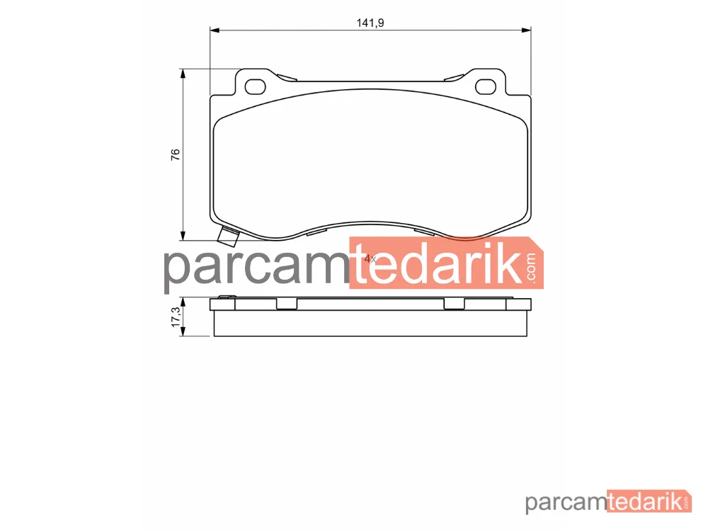 BOSCH 0986494870 | Fren Balatası (Ön) — Chrysler 300C Touring, Chrysler 300C, Dodge Challenger Coupe