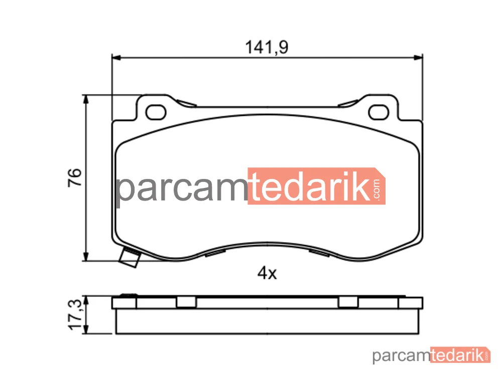 BOSCH 0986494870 | Fren Balatası (Ön) — Chrysler 300C Touring, Chrysler 300C, Dodge Challenger Coupe