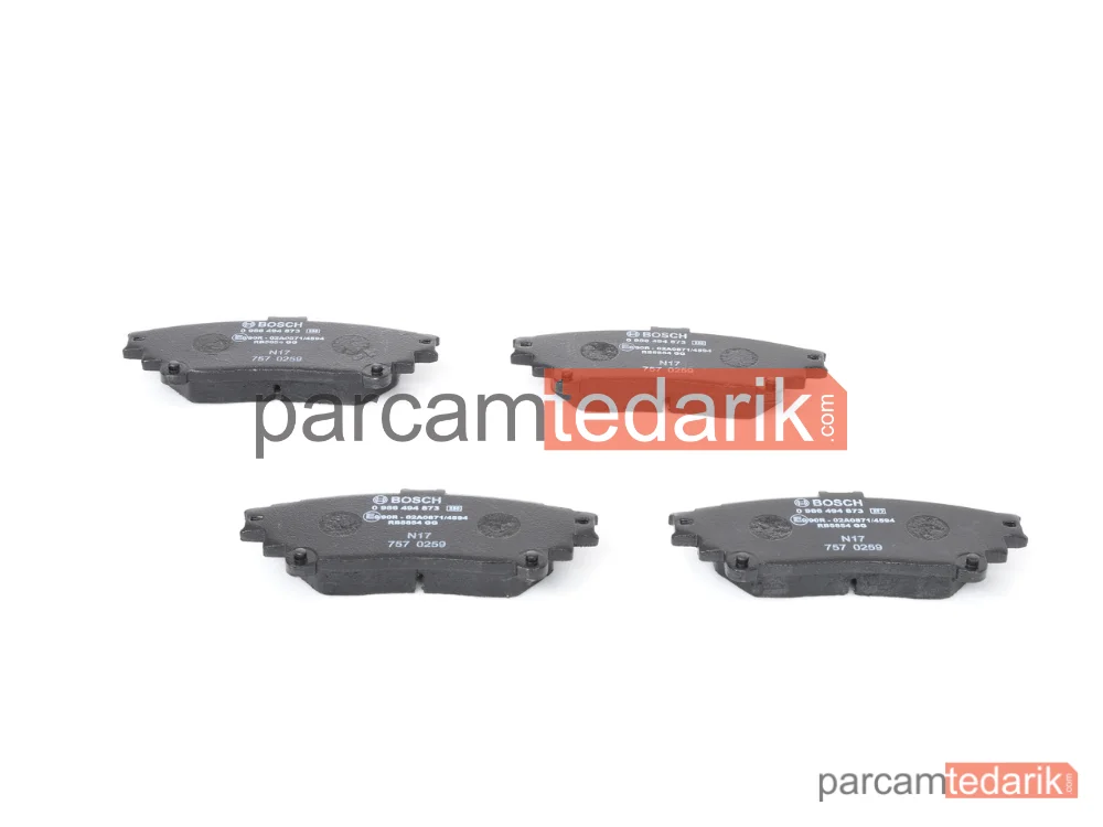 BOSCH 0986494873 | Fren Balatası (Arka) — Lexus RC, Lexus GS, Toyota Mirai