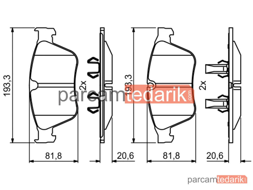 BOSCH 0986494875 | Fren Balatası (Ön) — Mercedes-Benz M-Serisi
