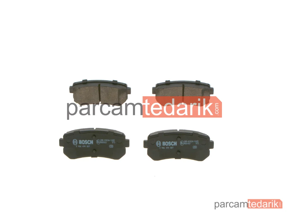 BOSCH 0986494887 | Fren Balatası (Arka) — Hyundai Tucson, Kia Sportage IV, Hyundai ix35