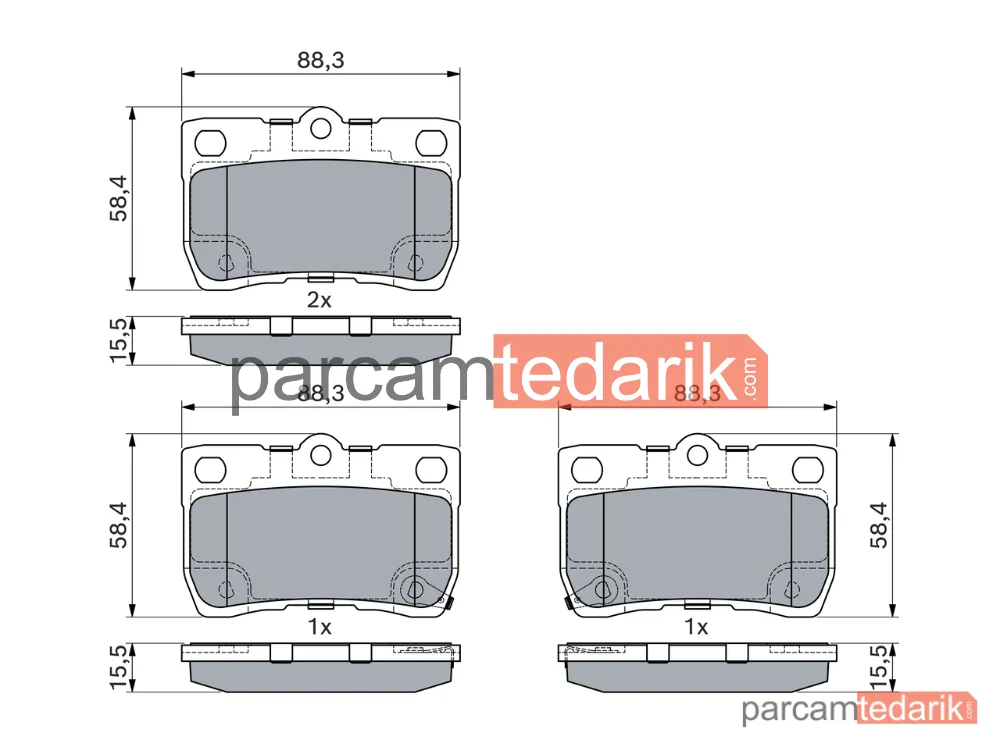 BOSCH 0986494891 | Fren Balatası (Arka) — Lexus IS II, Lexus GS