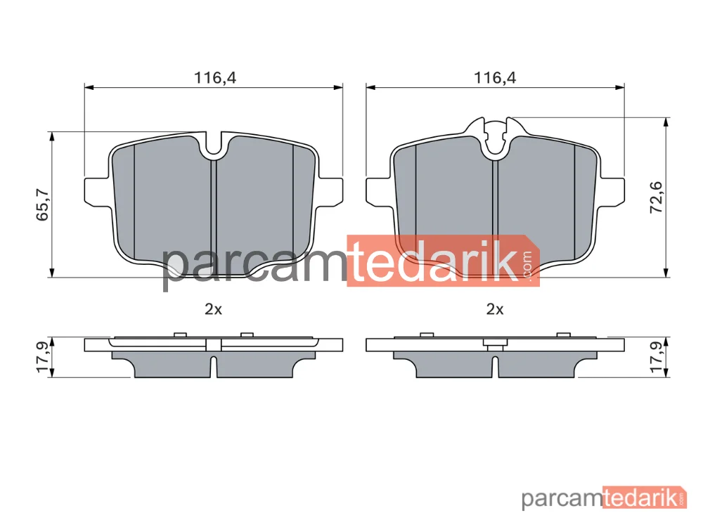 BOSCH 0986494900 | Fren Balatası — BMW 5, BMW 5 Touring, BMW 7